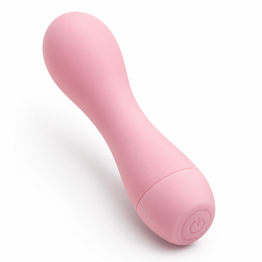 Vibrador compacto recargable con cabezal acanalado y 10 modos