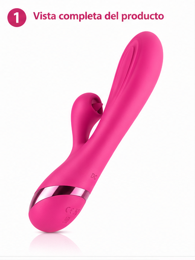 Masajeador vibratorio curvo rosa: detalle del producto