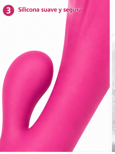 Masajeador vibratorio curvo rosa: detalle del producto
