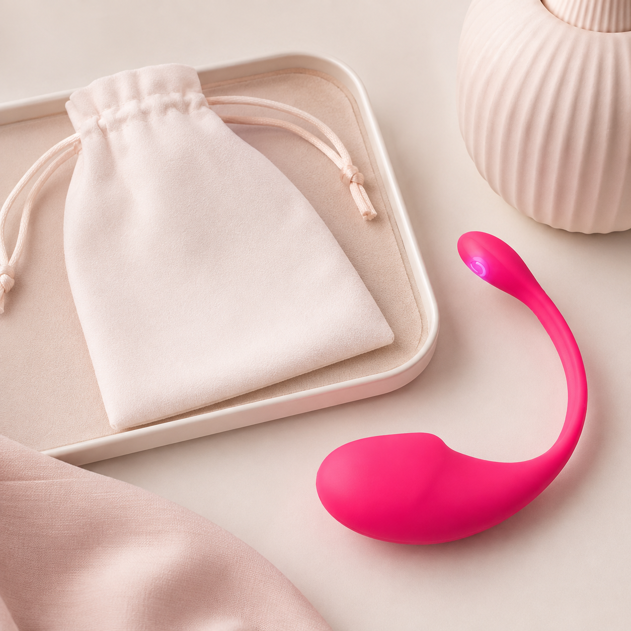 Vibrador curvo con control por app y 9 modos en color Fucsia