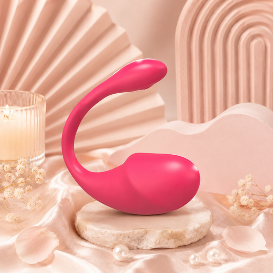 Vibrador curvo con control por app y 9 modos en color Fucsia
