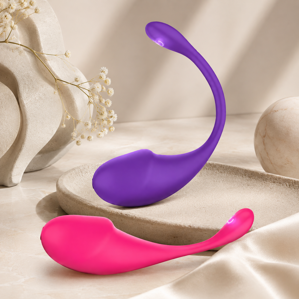 Vibrador curvo con control por app y 9 modos en color Morado