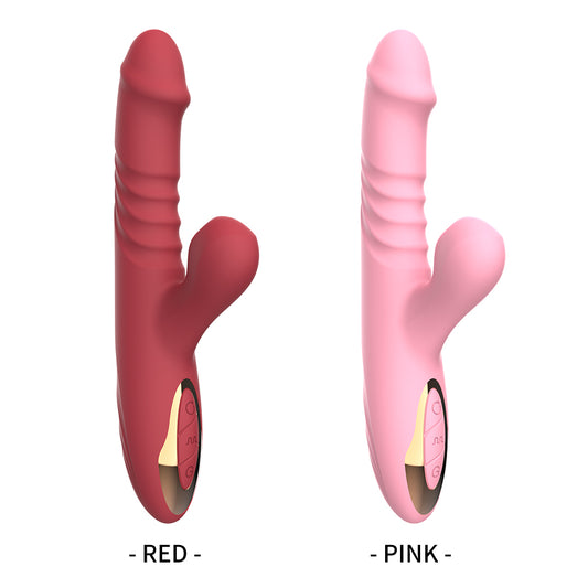 Vibrador multifunción con movimiento flexible y lengüeta estimuladora en color Rosa