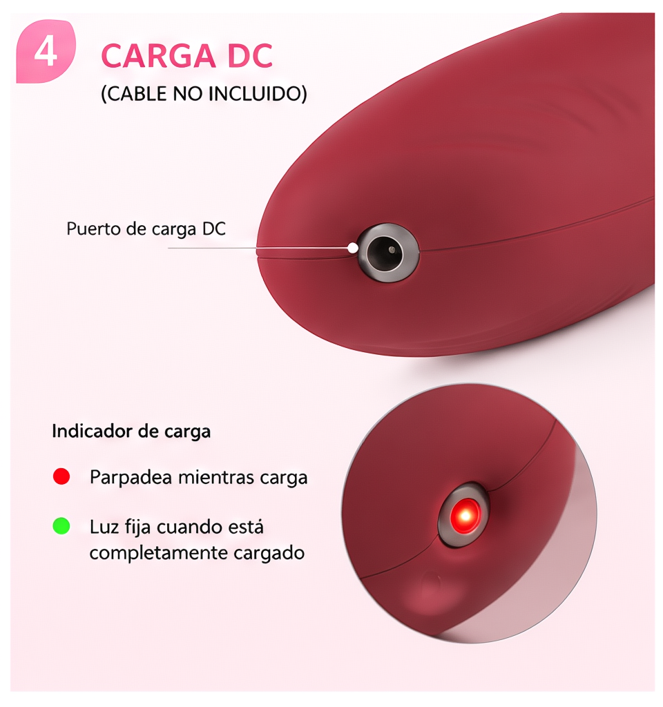 Vibrador de triple estimulación con movimiento flexible: detalle del producto