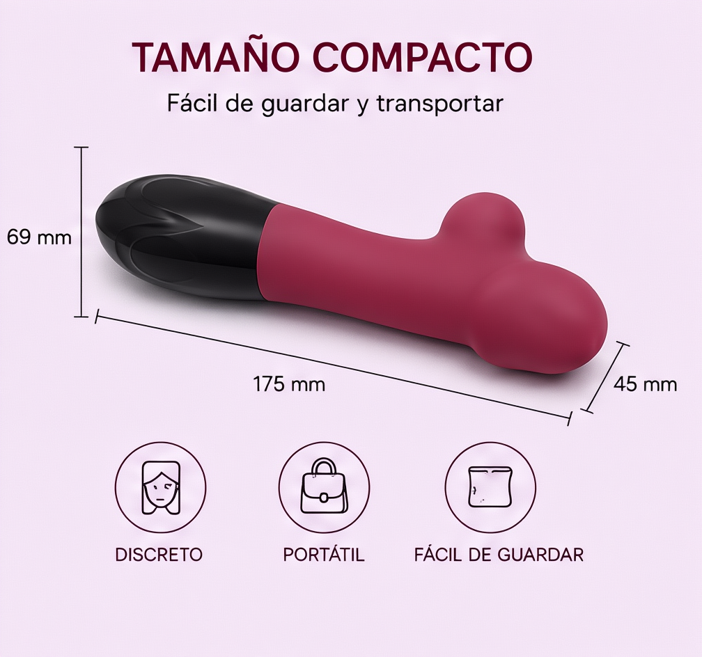 Vibrador de doble motor a pilas con 12 modos: detalle del producto
