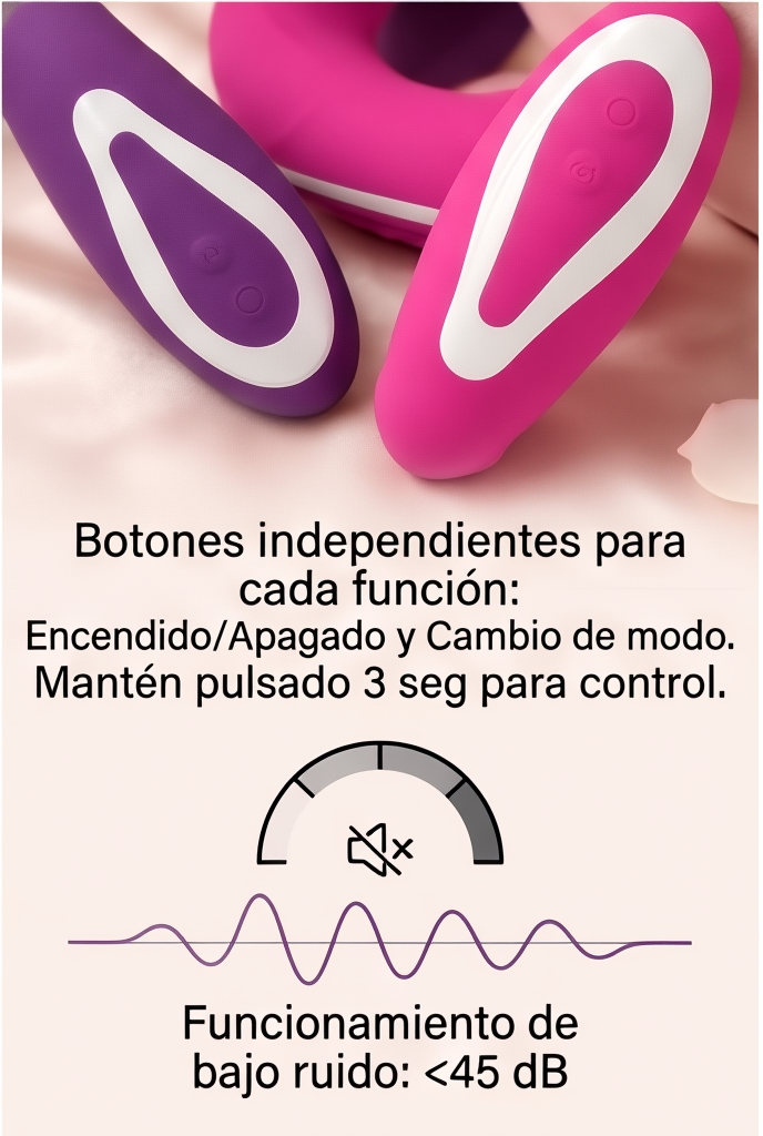 Vibrador wearable con succión y doble control: detalle del producto